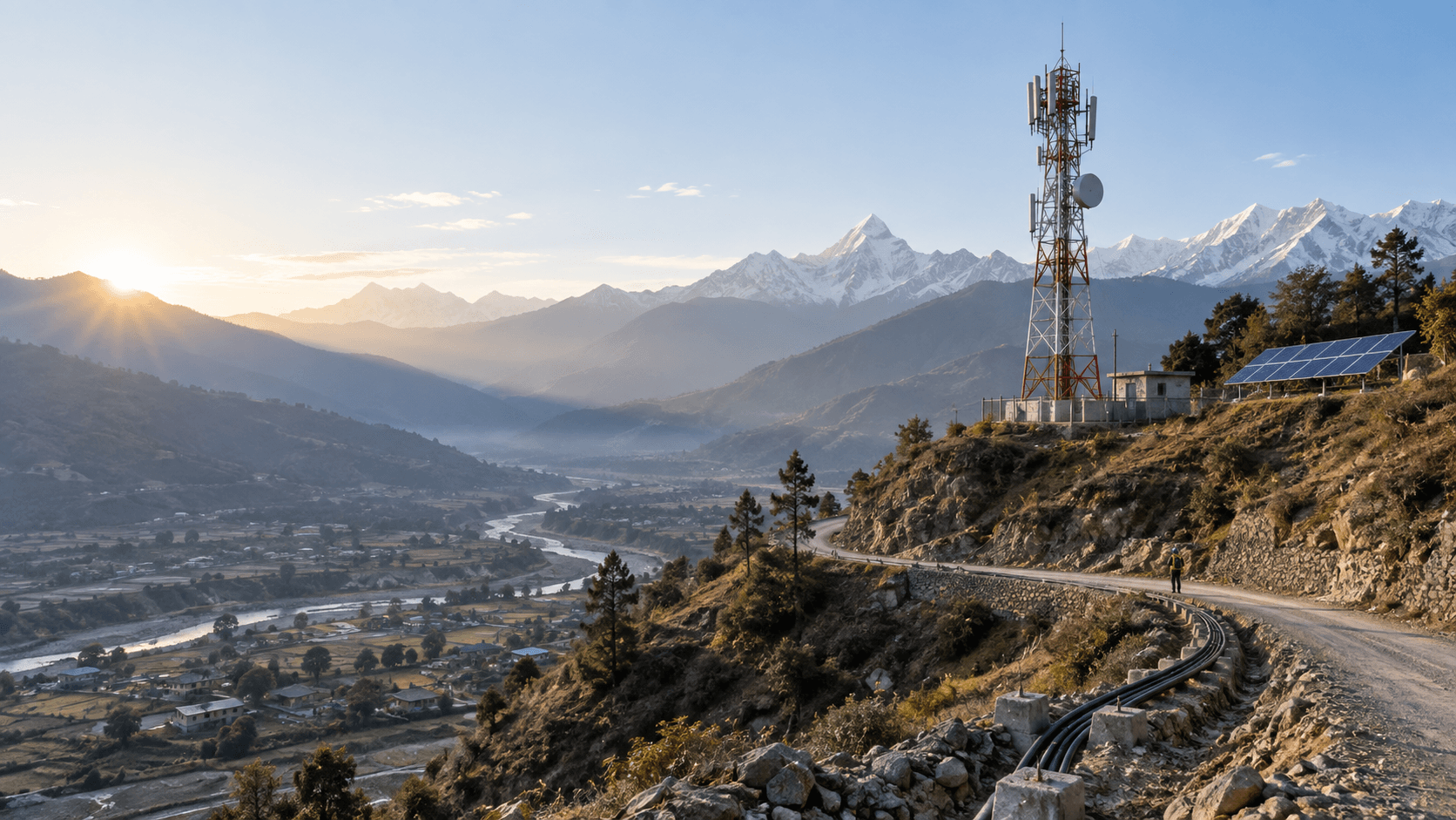 Infrastructure landscape supporting telecom networks across Nepal