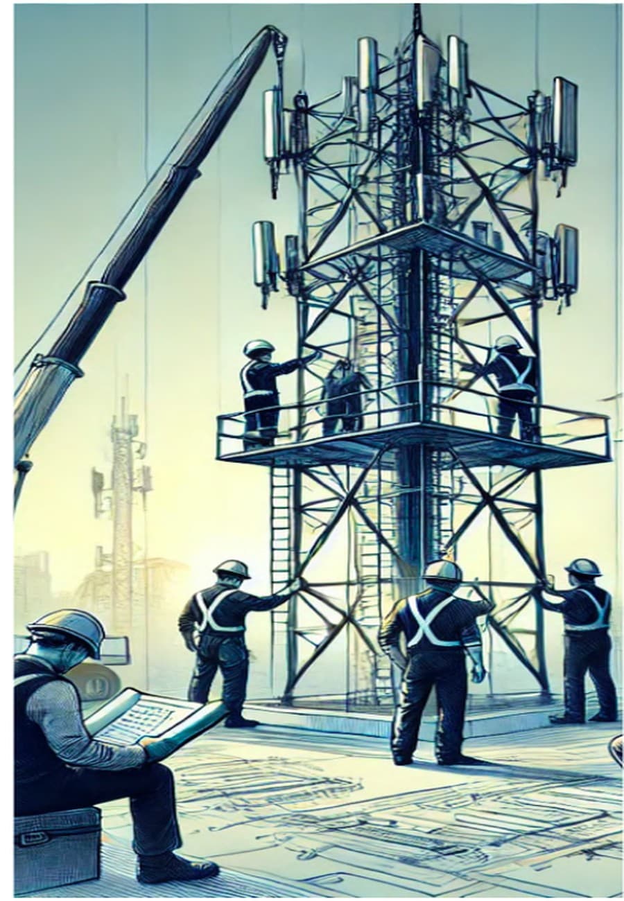 Telecom tower supporting cluster network optimization