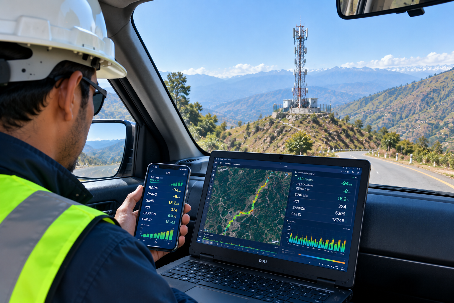 Ncell site equipment used for single-site verification